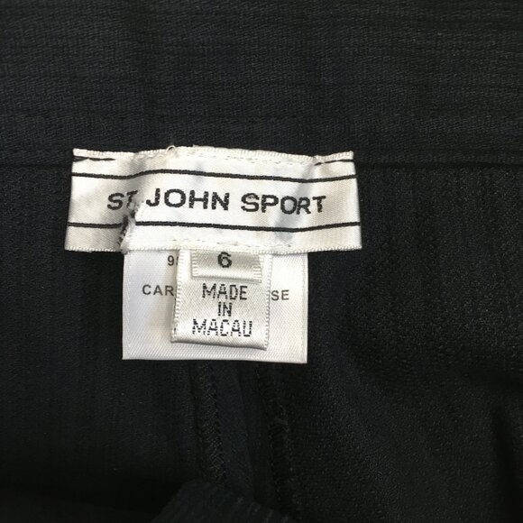 ST JOHN SPORT Dark Blue Textured Thicker Fabric Dress Pant - Picture 2 of 8